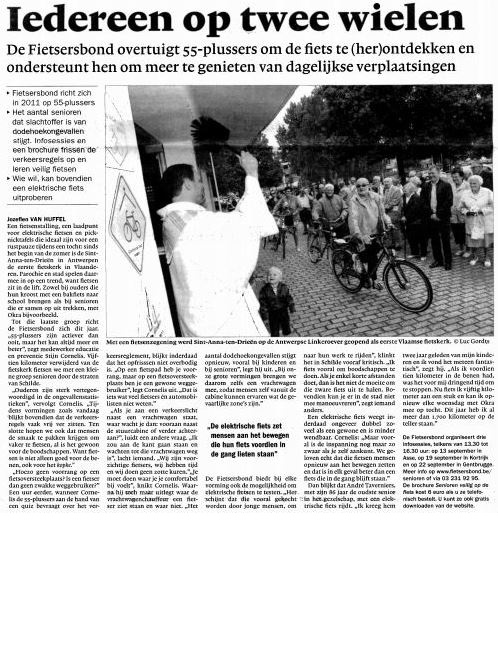 ANNA3 in de pers | 20 juli 2011 | Kerk+Leven | Iedereen op twee wielen | Eerste fietskerk